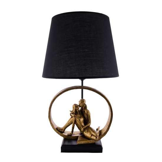 Liebeskreis Tischlampe love Kuss  / Gold